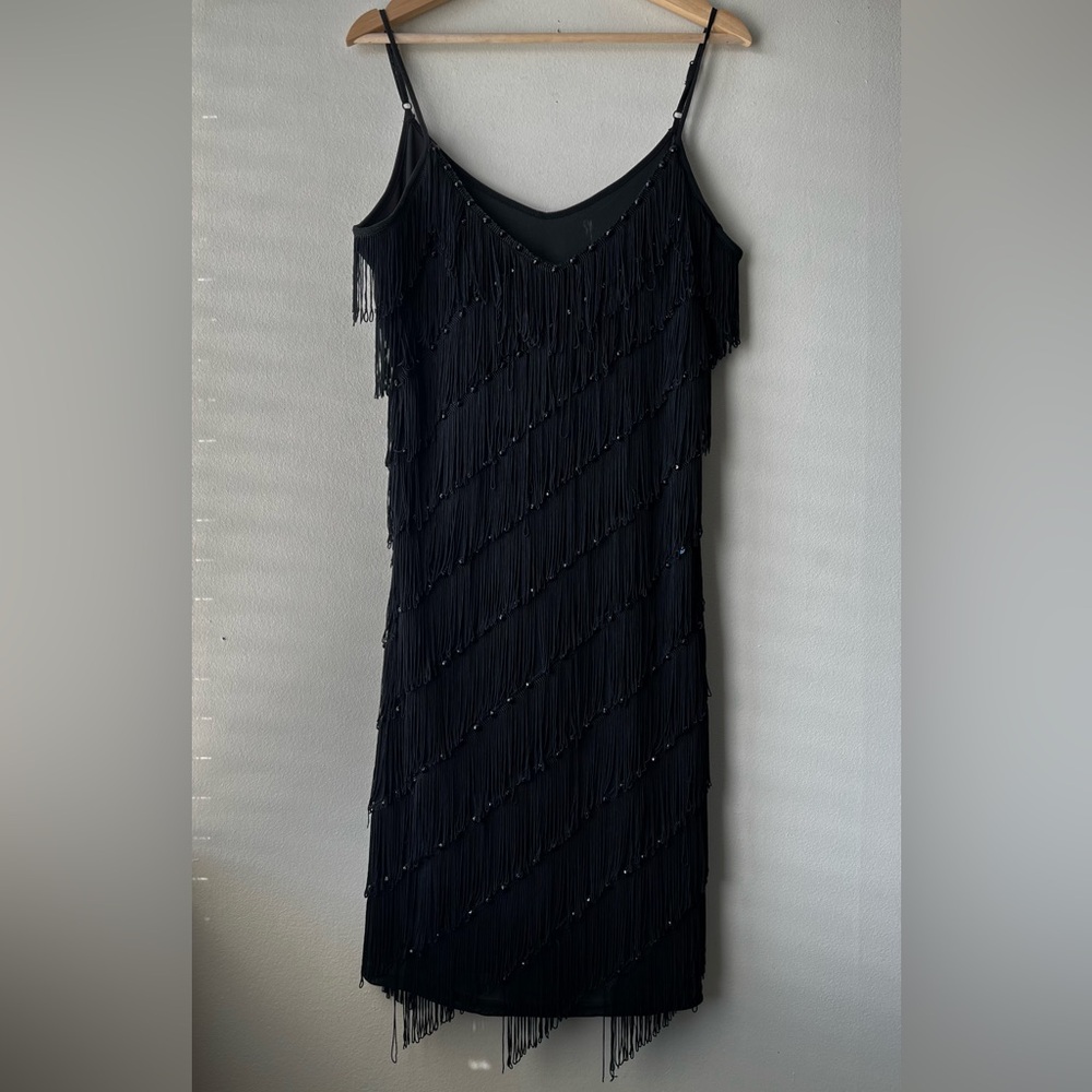 Reputation x Fearless Eras Dress - Black Fringe Dress